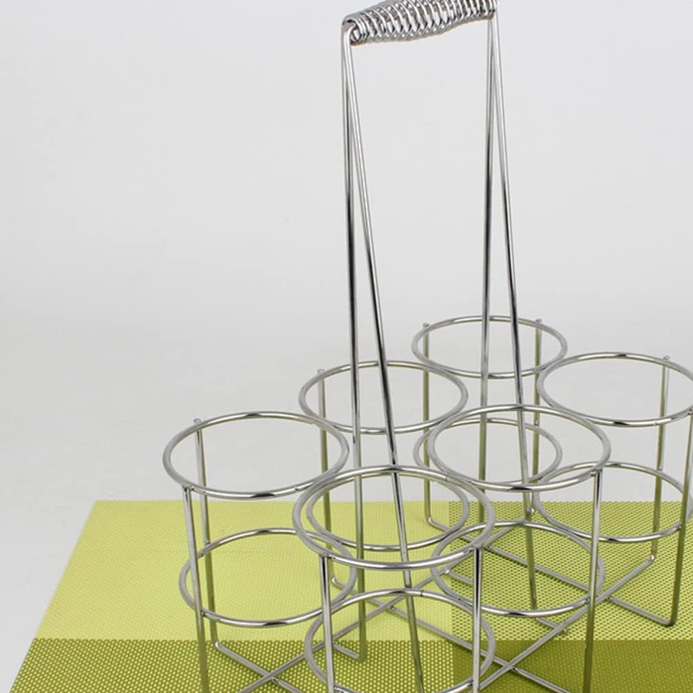 YARNOW Flaschenkorb Metall 6 Flaschen Flaschenträger Milchflaschenkorb Flaschenbehältnis Getränkekor