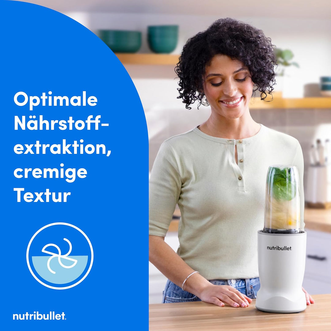 nutribullet Turbo 1000W – Mixer & Smoothie Maker mit 1000 Watt Motor, Mini Blender mit 45-Sekunden A