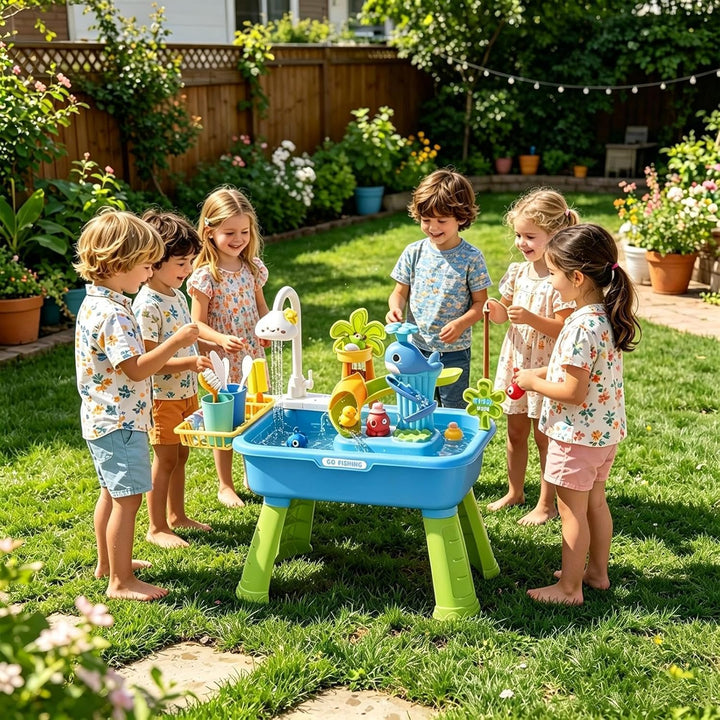 Generisch Wasserspieltisch Für Kinder - Pädagogisches Sensorik Spielset, Sand Wassertisch, Angelspie