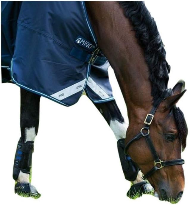 Horseware Amigo Bravo 12 - Winterdecke oder Regendecke 160cm ohne Füllung navy/navy &amp; white