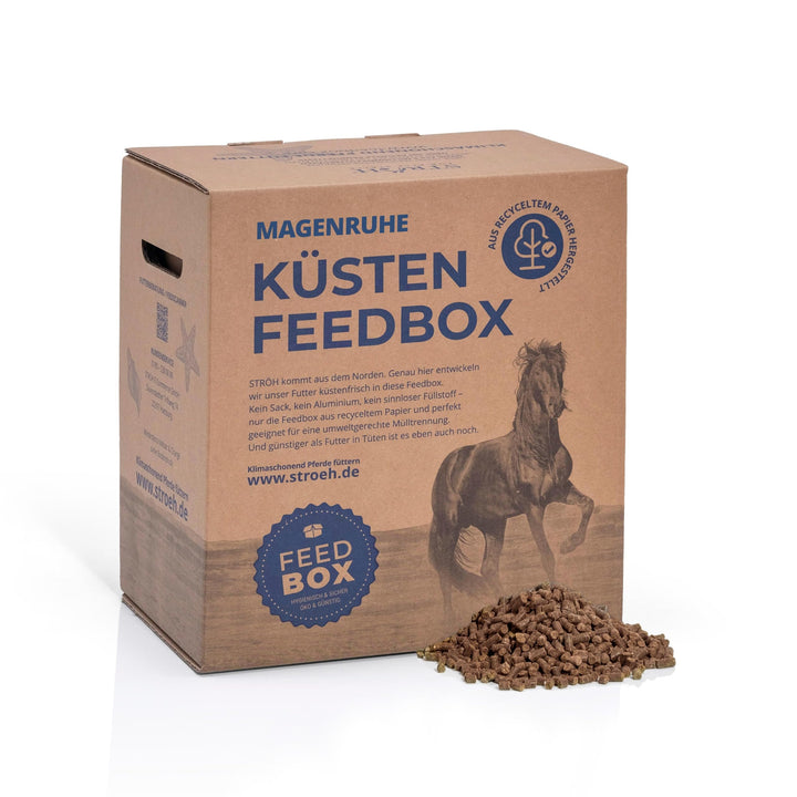 STRÖH Magenruhe Pferd (12kg Feedbox) Magenruhe Pferd (1kg) • Für Pferde Magen, Darm &amp; Verdauung • Mi