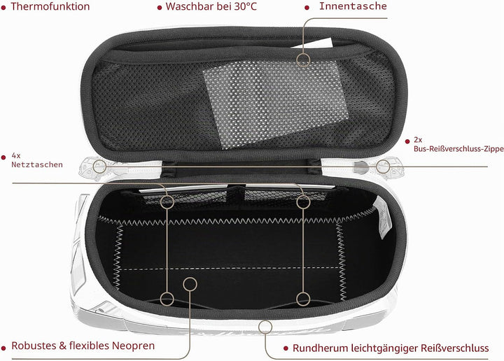 BRISA VW Collection - T1 Bulli Bus Kulturbeutel Kosmetiktasche | Volkswagen Universaltasche Waschbeu