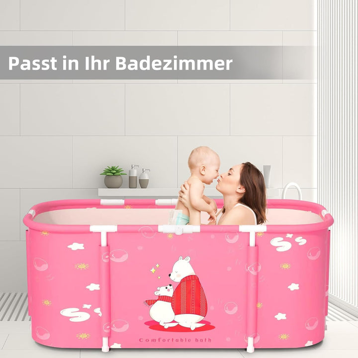 Sinbide Faltbare Badewanne, installieren und tragbare abnehmbare Badewanne, Geeignet für Erwachsene