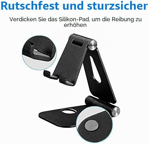 cocopar Monitorständer, verstellbarer Schreibtisch, Handyhalter, vollständig faltbar, Aluminium, kom
