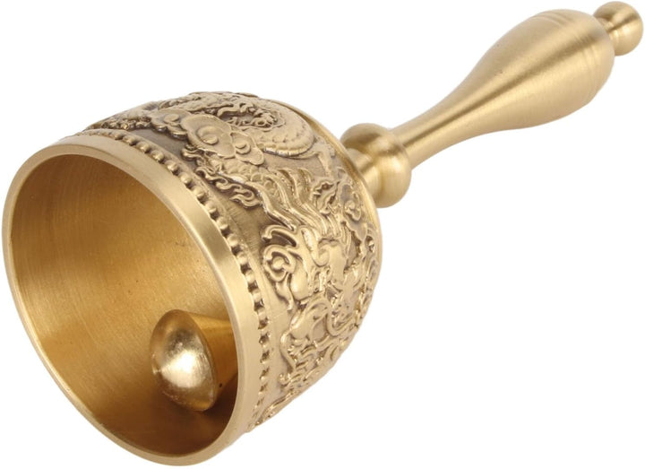 Handglocke aus Messing, lauter Klang und stabiler Griff, dekorative Handrufglocke für Hochzeiten, Sc