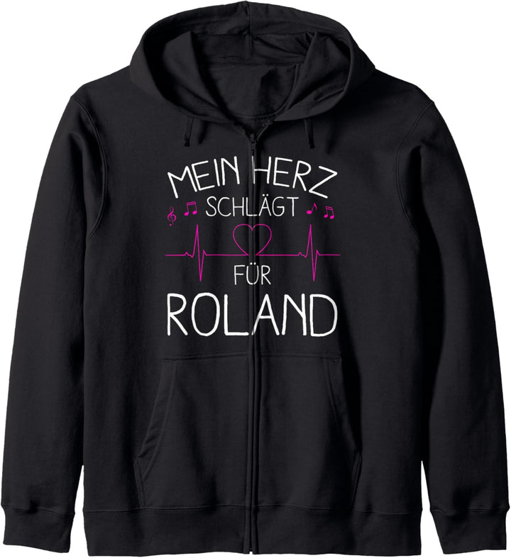 Mein Herz Schlagt Fur Roland Lustige Ich liebe Roland Kapuzenjacke