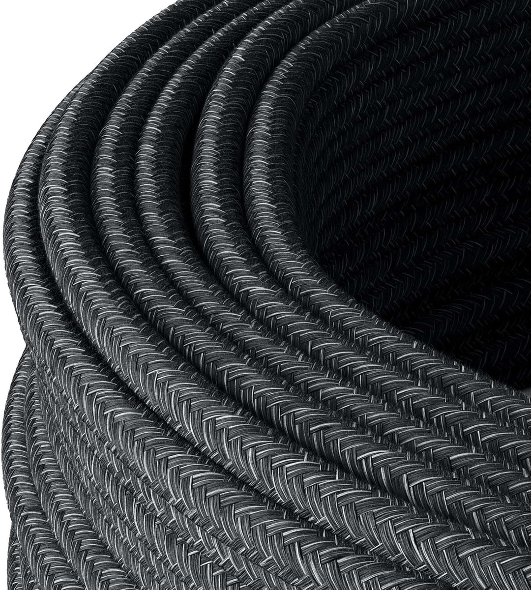 Textilkabel für flexible Elektroinstallation (H05VV-F), Stoffkabel 3x1.5mm², Aufputz-Textilkabel, In