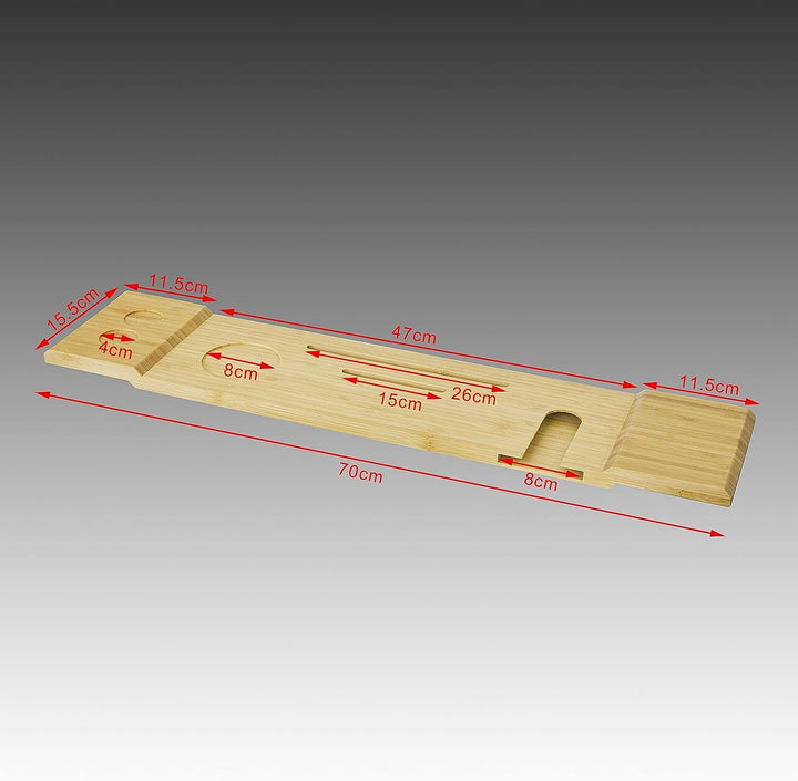 SoBuy FRG104-N 70cm Lang- Sahöne Badewannenablage Badewannenauflage Badewannenbrett Halterung Halter