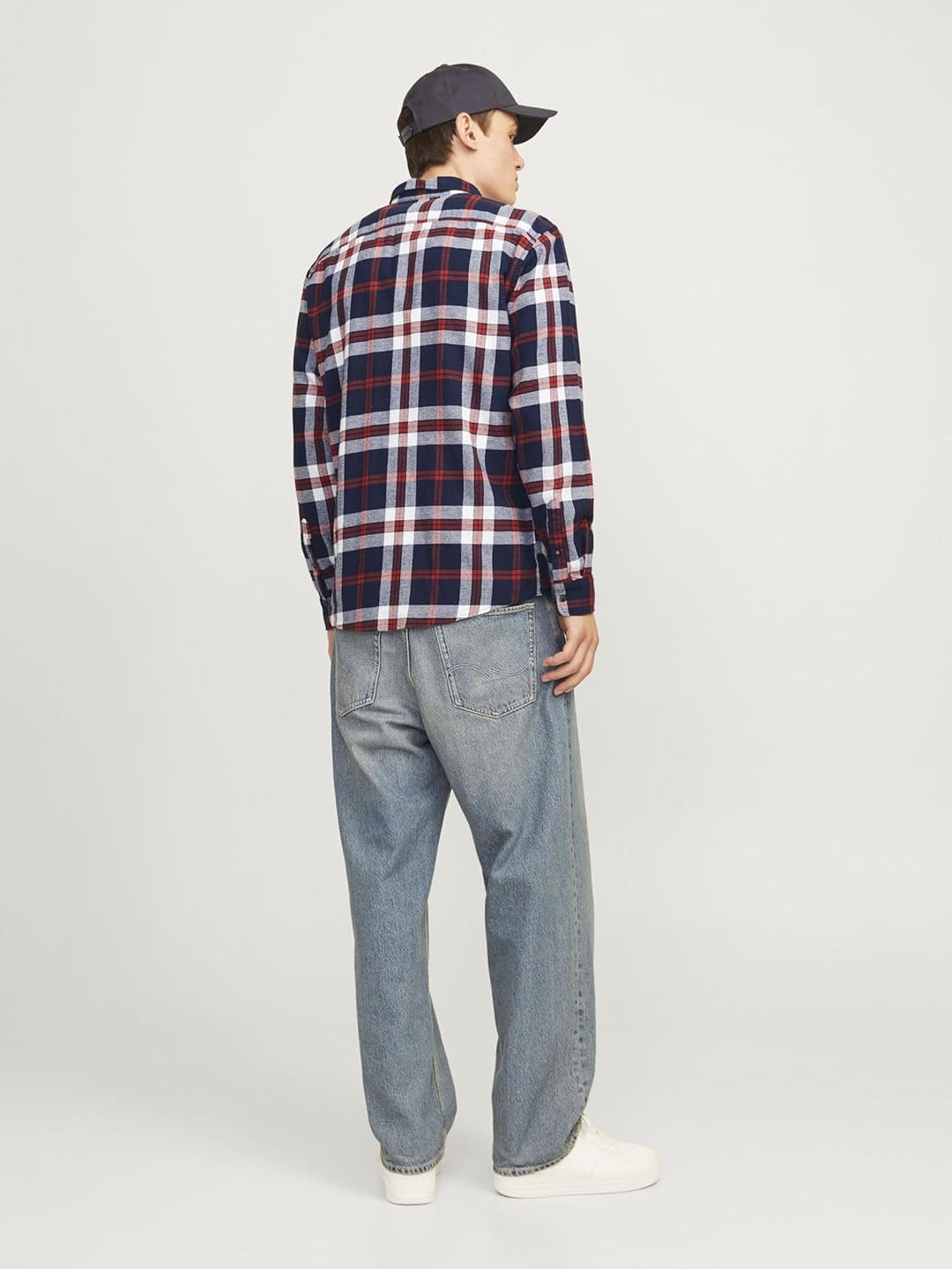 JACK & JONES Male Karohemd Slim Fit Karohemd, Navy Blazer