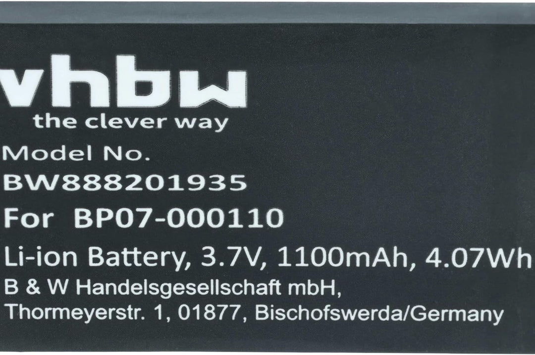 vhbw Akku kompatibel mit Datalogic Memor X3, CVR2, Memor NFP, DL-Memor Barcodescanner POS (1100 mAh,