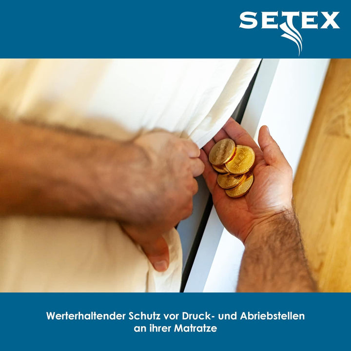 Setex - Matratzenunterlage Classic mit Noppen 160x200cm - Rutschfester Matratzenschoner zum Auflegen