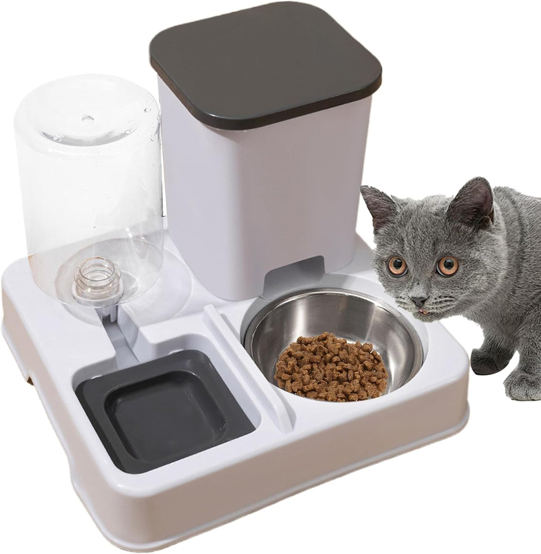 Katzen Automatischer Futterautomat - Katzenfutterautomat Mit Trinknapf Für Innenbereich - Futter- Un