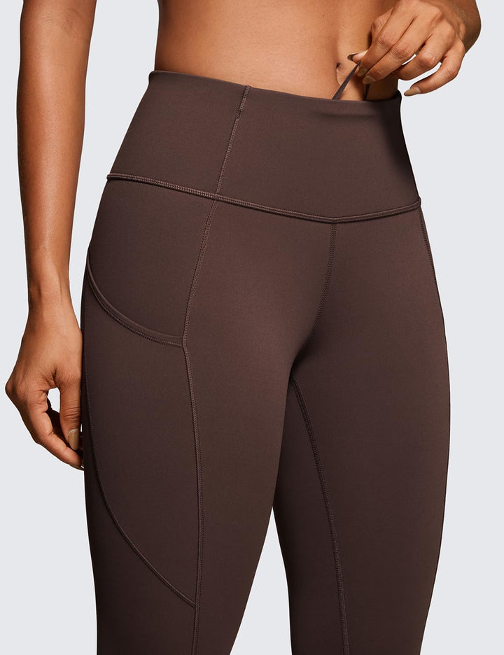 CRZ YOGA Damen Naked Feeling Sport Leggings mit Taschen High Waist Sporthose Gym Blickdicht Yogahose