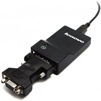 Lenovo USB 3.0 DVI/VGA Mon Adapter, Schwarz