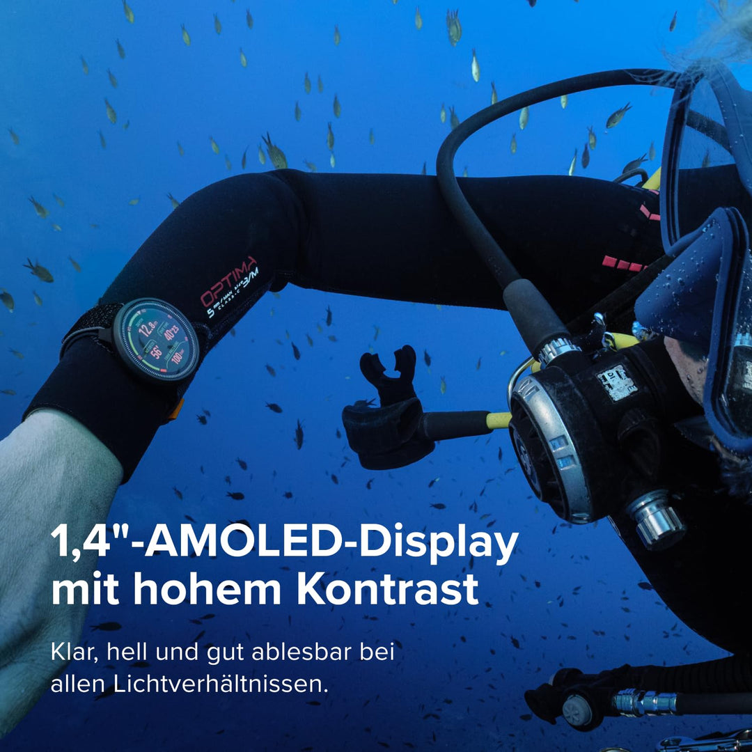 SUUNTO Nautic S Tauchcomputer, AMOLED-Touchscreen, wasserdicht bis 80 m | 60 Stunden Tauchzeit, inte