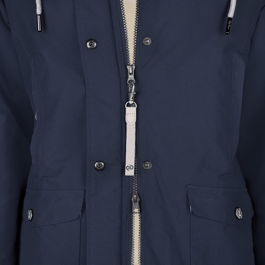 Dry Fashion Damen Funktionsmantel Aarhus gefüttert - Outdoor-Funktionsjacke wind- und wasserdicht, N