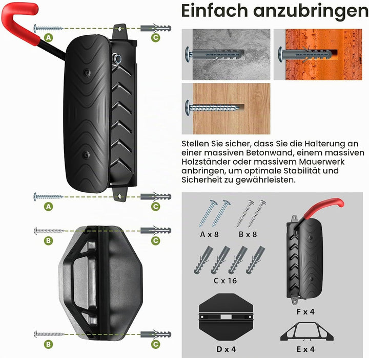 Housolution Drehbare Fahrrad-Wandhalterung, Vertikaler Fahrradaufhänger für die Garage, Mountainbike