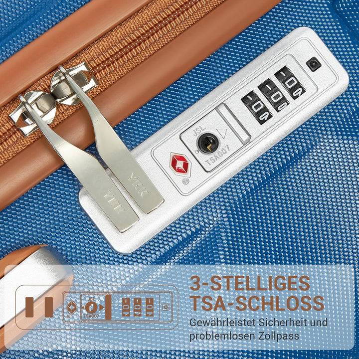 British Traveller Hartschalenkoffer Mittelgross Handgepäck Koffer 61 * 42 * 26cm Reisekoffer Mittelg