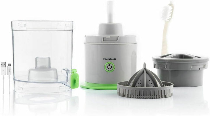 InnovaGoods® Automatische Orangenpresse, wiederaufladbar, 250 ml, 40 W, freihändige Entsafter, ausla