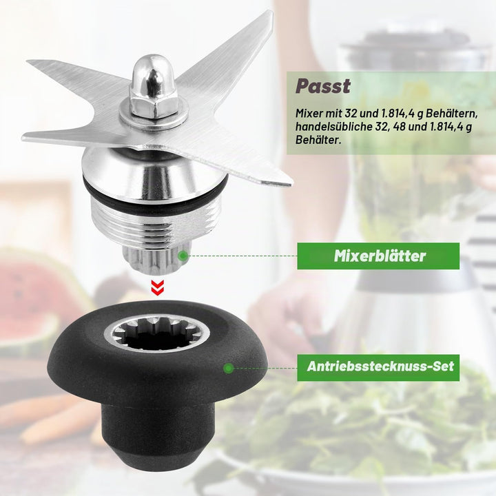 Ersatzklingen Mixer für Vitamix-Mixer 64oz und 32oz Behälter, Ersatz-Mixerklingenbaugruppe aus Edels