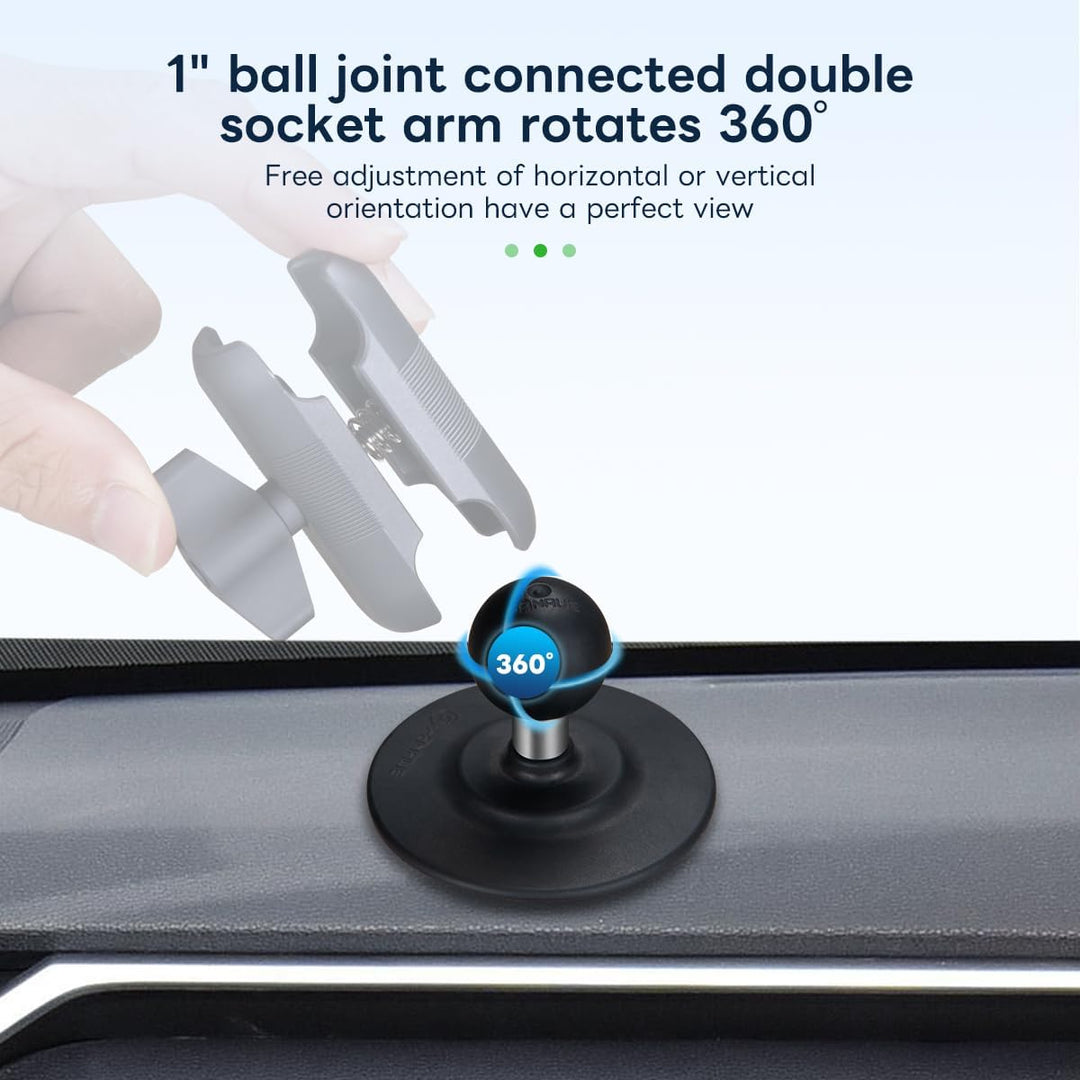FANAUE 1 Zoll Kugelkopf Magnetständer Halterung Kompatibel mit RAM Mount B Grösse Doppelsockelarm, 1