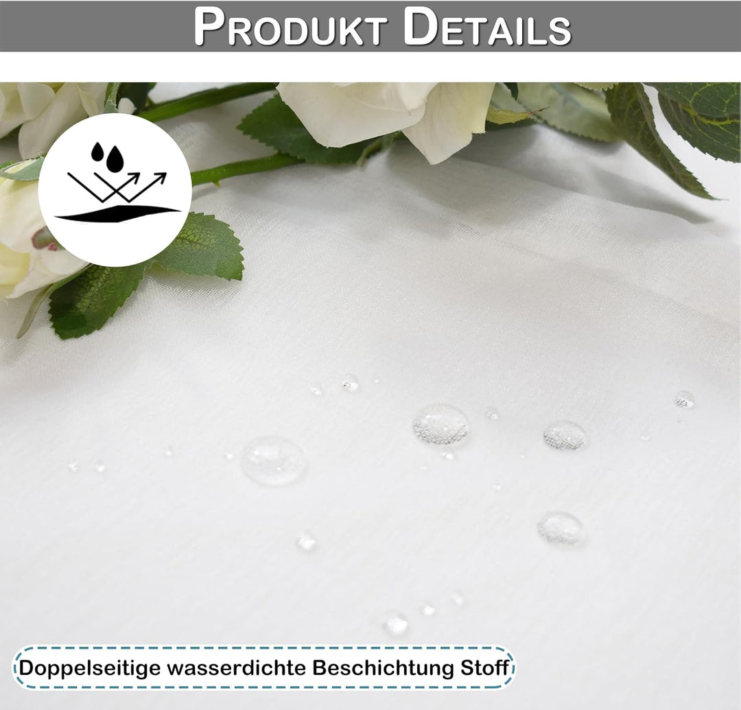 Rosnek Outdoor Vorhang Wetterfest Transparent mit Klettverschluss,B132xH243cm Wasserdicht Outdoorvor