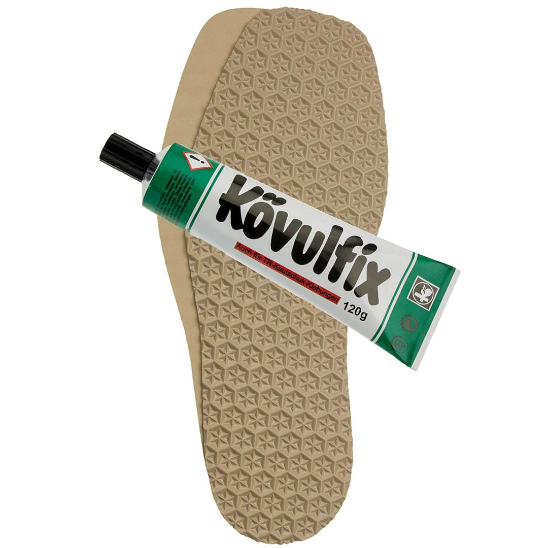 Langlauf Schuhreparatur Set Schuhsohle Star + Kövulfix 120g Schuhkleber | 1 Paar rutschhemmende Gumm