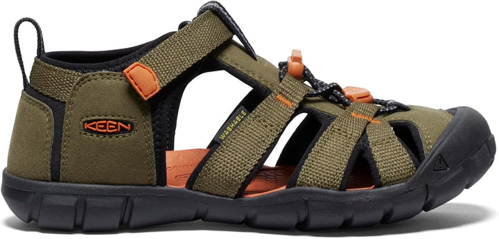 Keen SEACAMP II CNX Y-ENSIGN BLUE/CAMELLIA RO 1010099 Unisex-Kinder Sandalen 32 EU Dark Olive Gold F