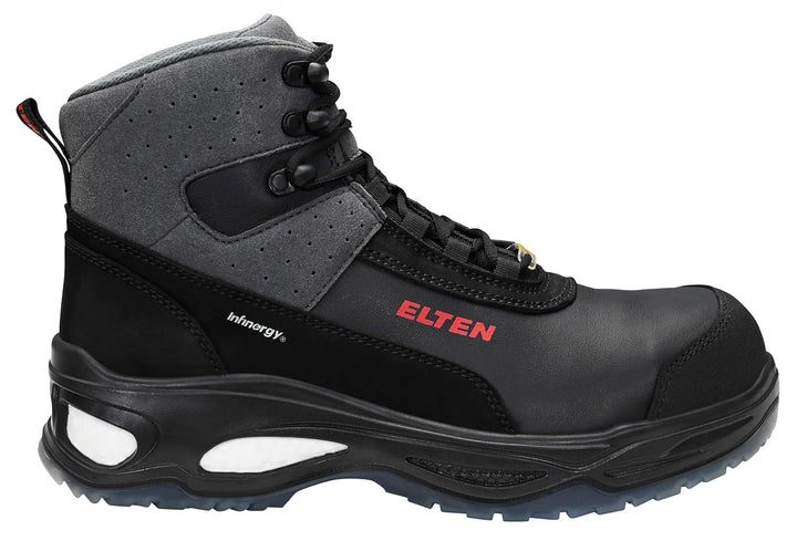 ELTEN Sicherheitsschuhe Miles Mid ESD S3, Damen und Herren, Leder, Kunststoffkappe (leichter als Sta