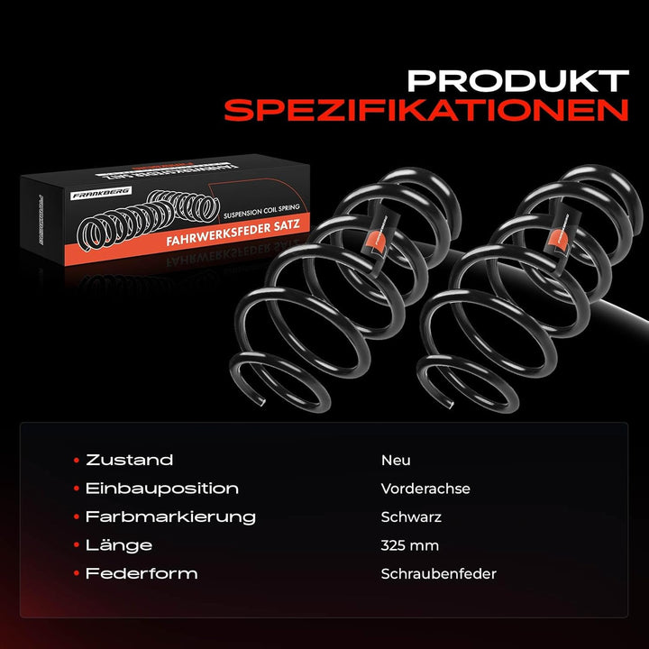 2x Federn Fahrwerksfeder Vorne für Insignia A Schrägheck Insignia A Sports Tourer Insignia A Stufenh