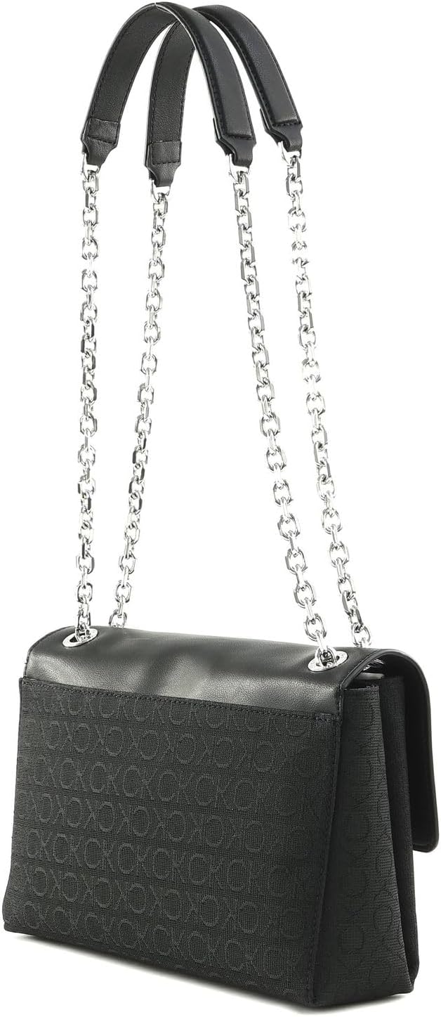 Calvin Klein Re-lock RE-LOCK HOBO Black Jacquard Mono, Black Jacquard Mono