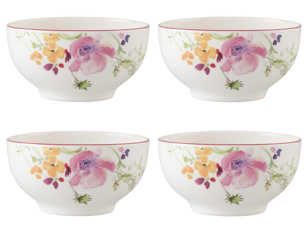 Villeroy & Boch Mariefleur Basic 4er Set Müslischalen French-BOL oval Porzellan