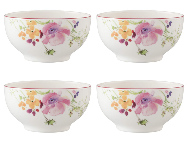 Villeroy & Boch Mariefleur Basic 4er Set Müslischalen French-BOL oval Porzellan