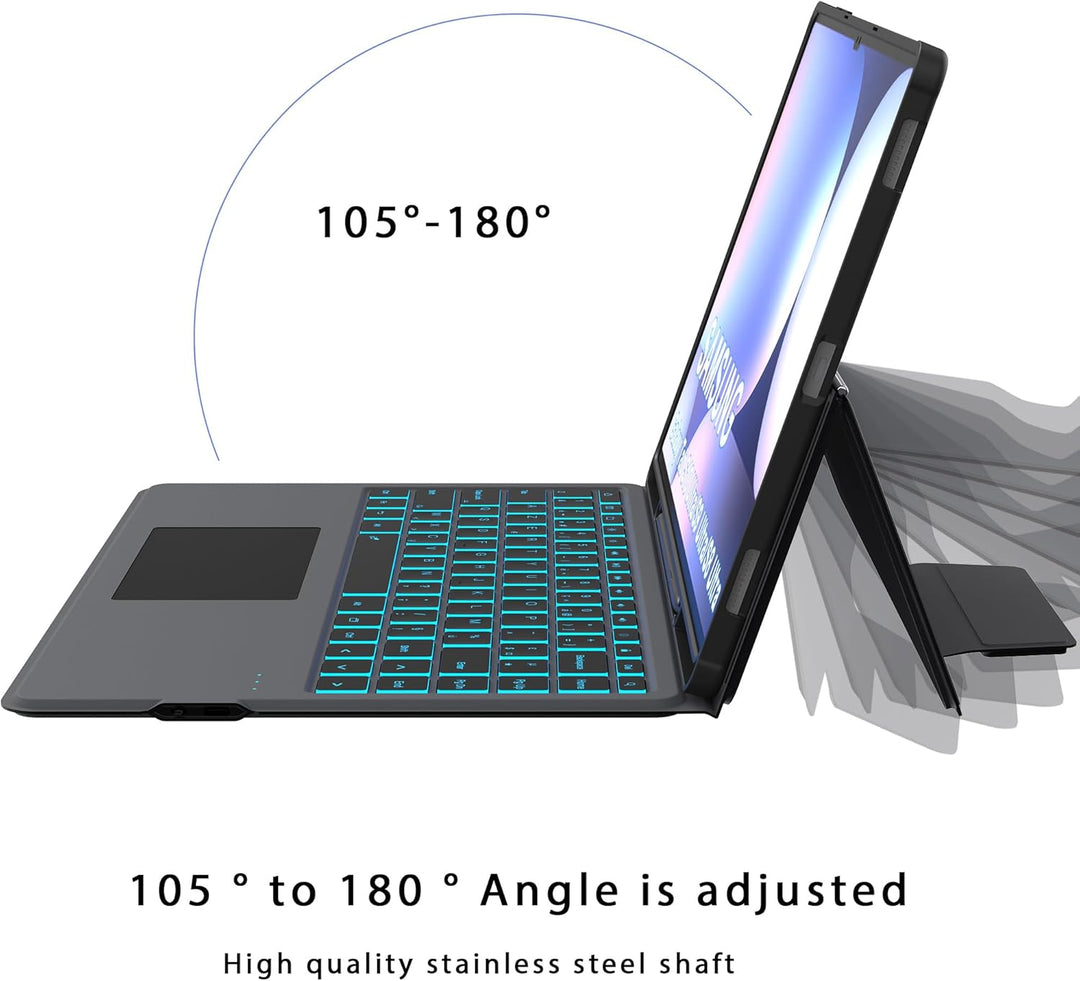 für Samsung Galaxy Tab S10 Ultra/S9 Ultra/S8 Ultra 14,6 Zoll Tastatur Hülle - 7 Farbige Beleuchtete