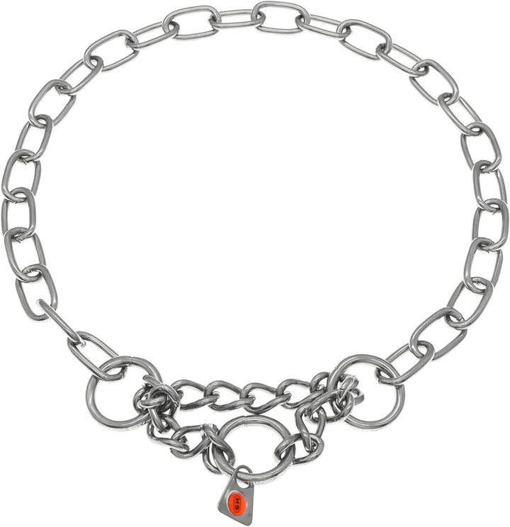 Sprenger Hundehalskette mit Durchzugskette 3mm I Edelstahl rostfreie Hundehalsband für kurz- und lan