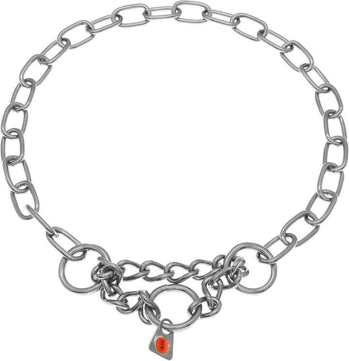 Sprenger Hundehalskette mit Durchzugskette 3mm I Edelstahl rostfreie Hundehalsband für kurz- und lan