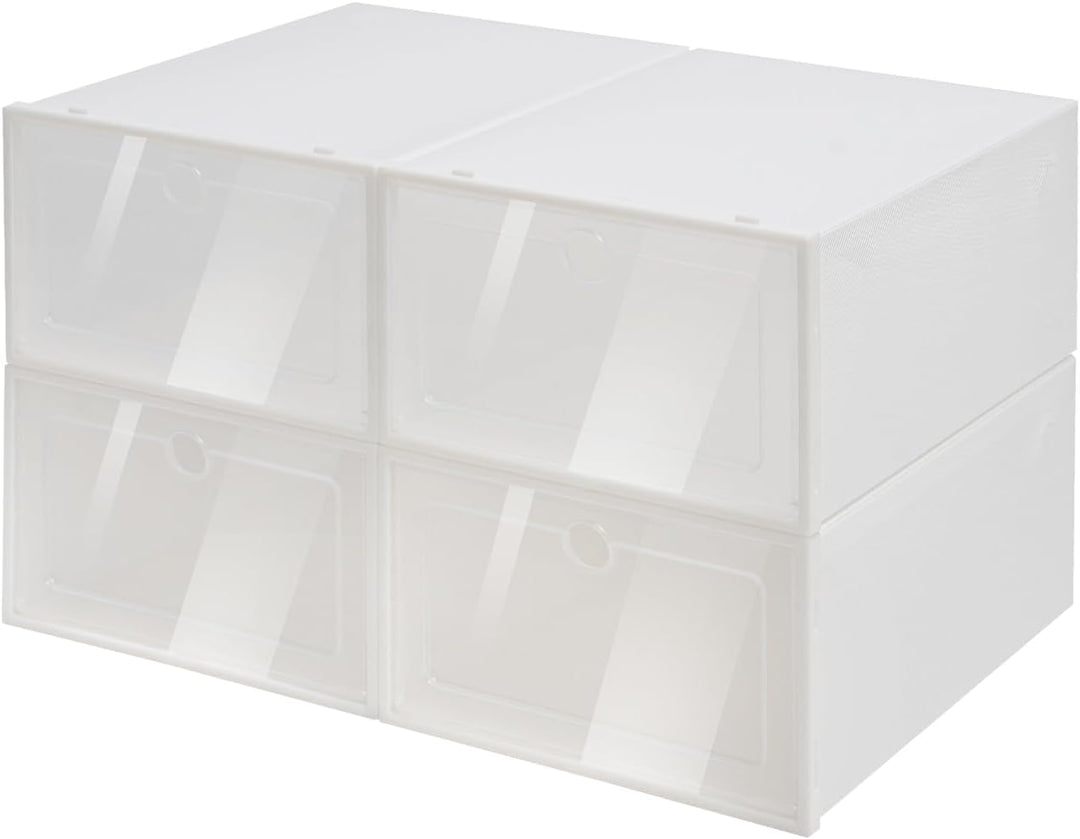 20/24er Transparent Schuhbox, Stapelbar Schuhbox Schuhkarton Schuhaufbewahrung Schublade Transparent