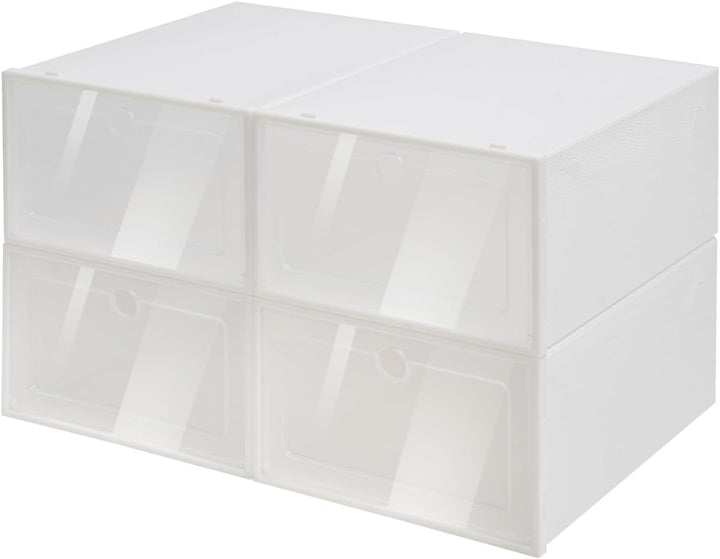 20/24er Transparent Schuhbox, Stapelbar Schuhbox Schuhkarton Schuhaufbewahrung Schublade Transparent