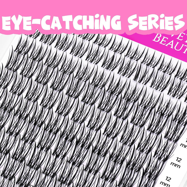VEYESBEAUTY Wimpern Extensions Cluster Lash Extension Flutter 8-18mm 8-18mm Flutter, 8-18mm Flutter