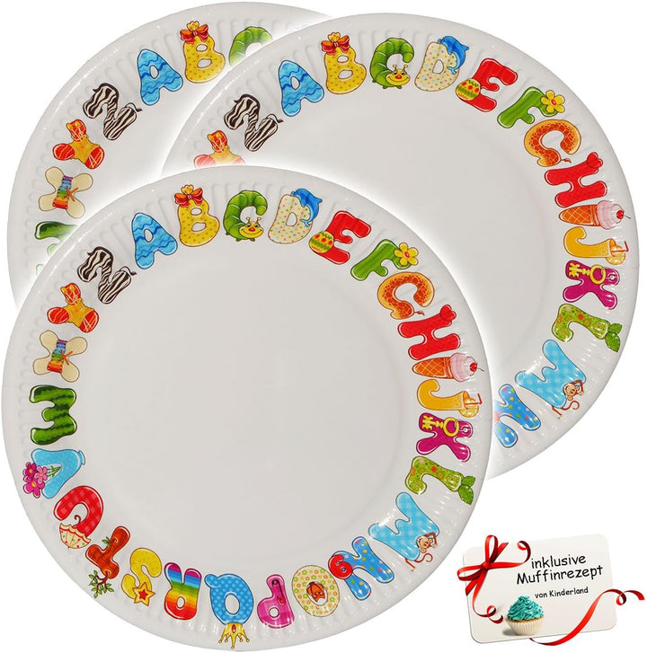 60 Stück Servietten - ABC/Alphabet - Buchstaben - zum Schulanfang/Geburtstag - Kindergeburtstag & Sc