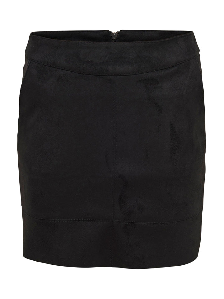 ONLY Damen Onljulie Fauxsuede Bonded Skirt OTW Noos Rock 34 Schwarz (Black Black), 34 Schwarz (Black