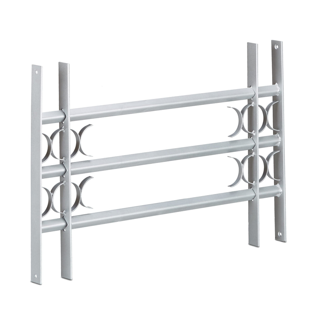 Relaxdays Fenstergitter Einbruchschutz, Ausziehbar, Aussen, Verzinkt, Stahl, 450 x 700-1050 mm, Sich