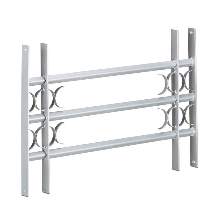 Relaxdays Fenstergitter Einbruchschutz, Ausziehbar, Aussen, Verzinkt, Stahl, 450 x 700-1050 mm, Sich