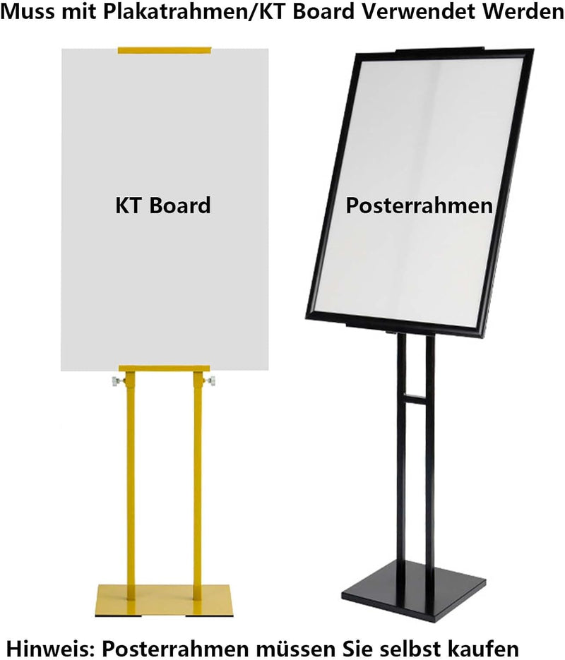 ybaymy Plakatständer Infoständer Doppelseitiger Plakatständer Verstellbarer Metall Informationsständ