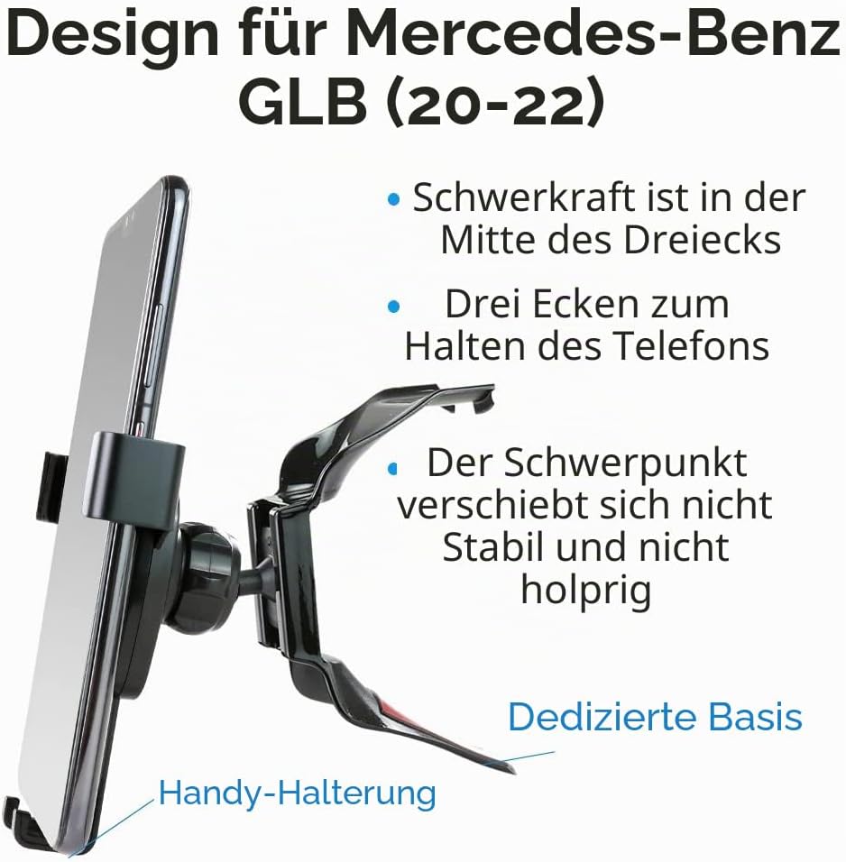musttrue LUNQIN KFZ-Handyhalterung für 2020–2023 Mercedes Benz GLB-Klasse Autozubehör Navigationshal