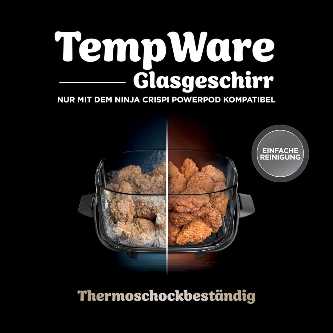 Ninja CRISPi tragbare Air fryer Heissluftfritteuse, 3,8 l, 4-in-1: Heissluftfrittieren, Braten, Warm