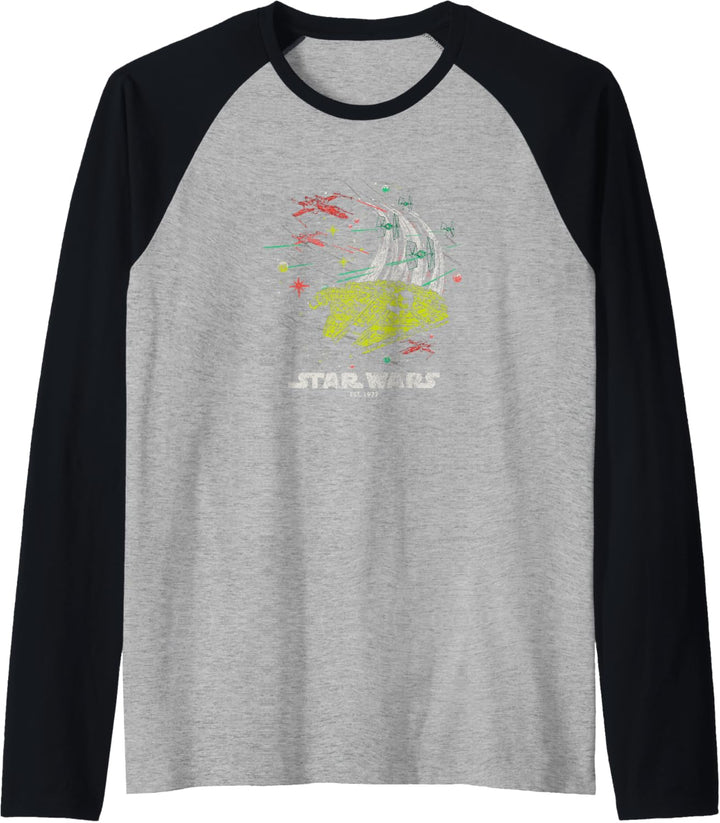 Star Wars Millennium Falcon Vintage Space Fight Raglan