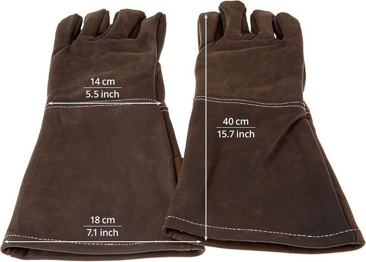 Alpenleder Grillhandschuhe ALPENGLÜHEN – Echt Leder Grill Handschuhe – Feuerfeste Grillhandschuhe mi