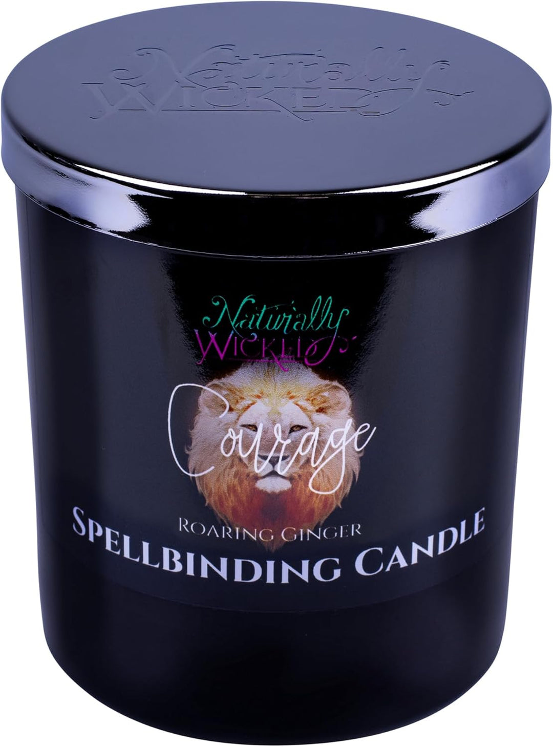 Naturally Wicked Spellbinding Mut Kerze | Zauberkerze Mit Tigerauge Kristall | Holzdocht Hexe Kerze
