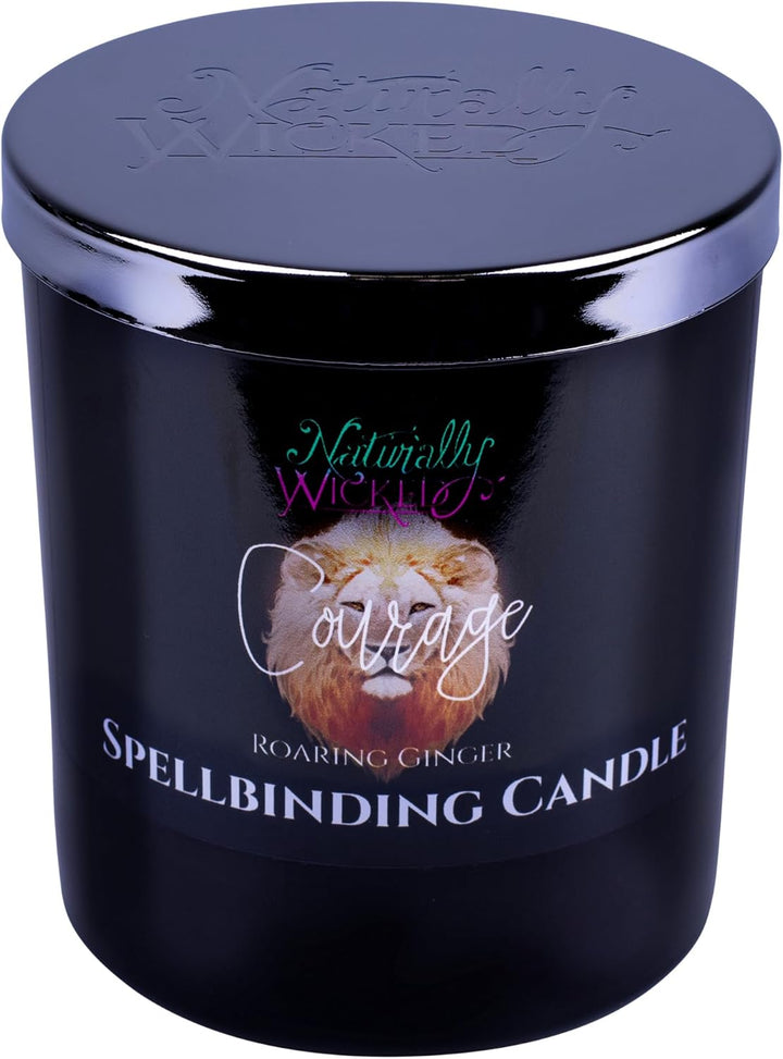 Naturally Wicked Spellbinding Mut Kerze | Zauberkerze Mit Tigerauge Kristall | Holzdocht Hexe Kerze